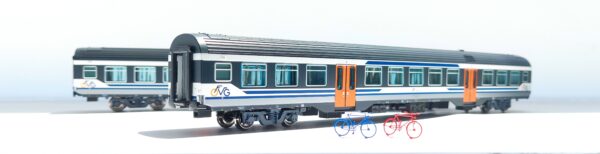 carrozza MDVC in livrea DTR con logo FGV per trasporto bici - SET 2 PZ